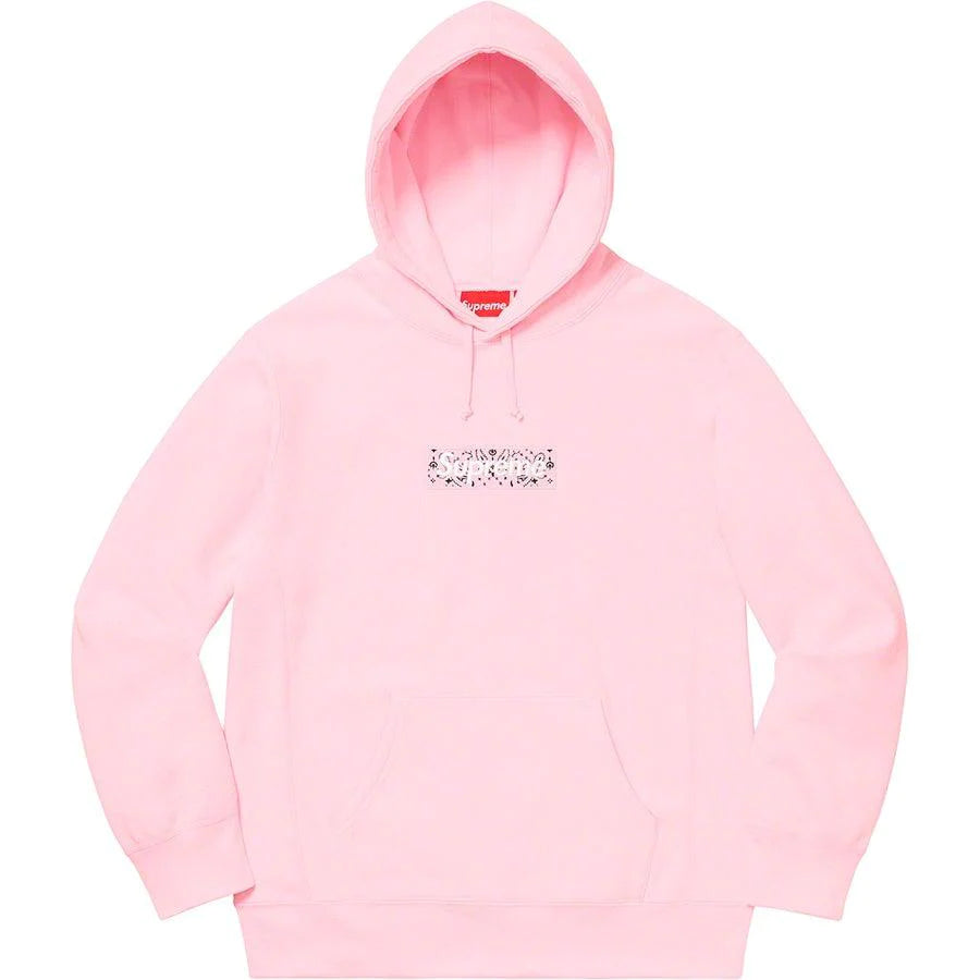 Supreme Bandana Box Logo Hooded Sweatshirt Pink – FLUENT STORE