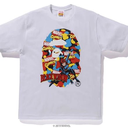 BAPE x Marvel Camo Black Widow Tee White