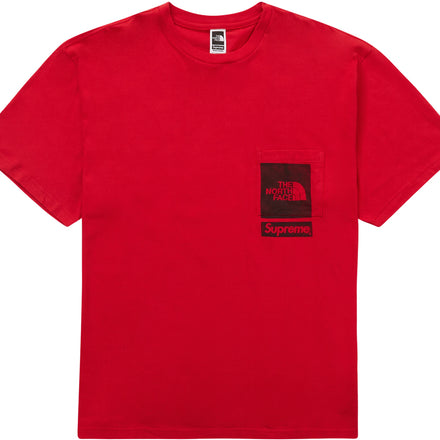 Supreme The North Face Printed Pocket Tee Red SS23